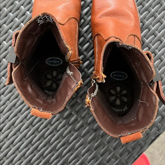 Dr Scholls Brown Leather Boots - Picture 5 of 6